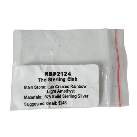 BP STERLING CLUB LAB CREATED RAINBOW LIGHT AMETHYST RING (Size 7) - Picture 6 of 7